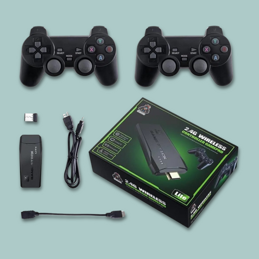 Multiple Hub 1080P Wireless Video Game Stick – Retro Gaming Console for TV with 9 Emulators