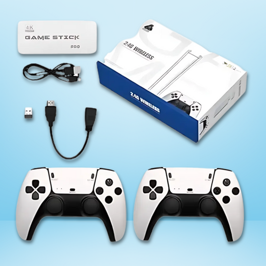 Multiple Hub 4K Wireless Video Game Stick – Retro Gaming Console with 24,000+ Games
