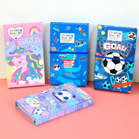 Kids Coloring Book & Drawing Set | 30 Sheets, 8 Color Pencils, 10 Scratch Sheets | Art & Craft Gift for Boys & Girls (3+ Years)