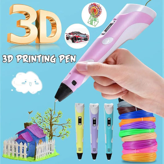 Multiple Hub | 3D Printing Pen for Kids & Adults – Display Screen | Doodling, Art, Crafts, Model Making (Color Assorted)