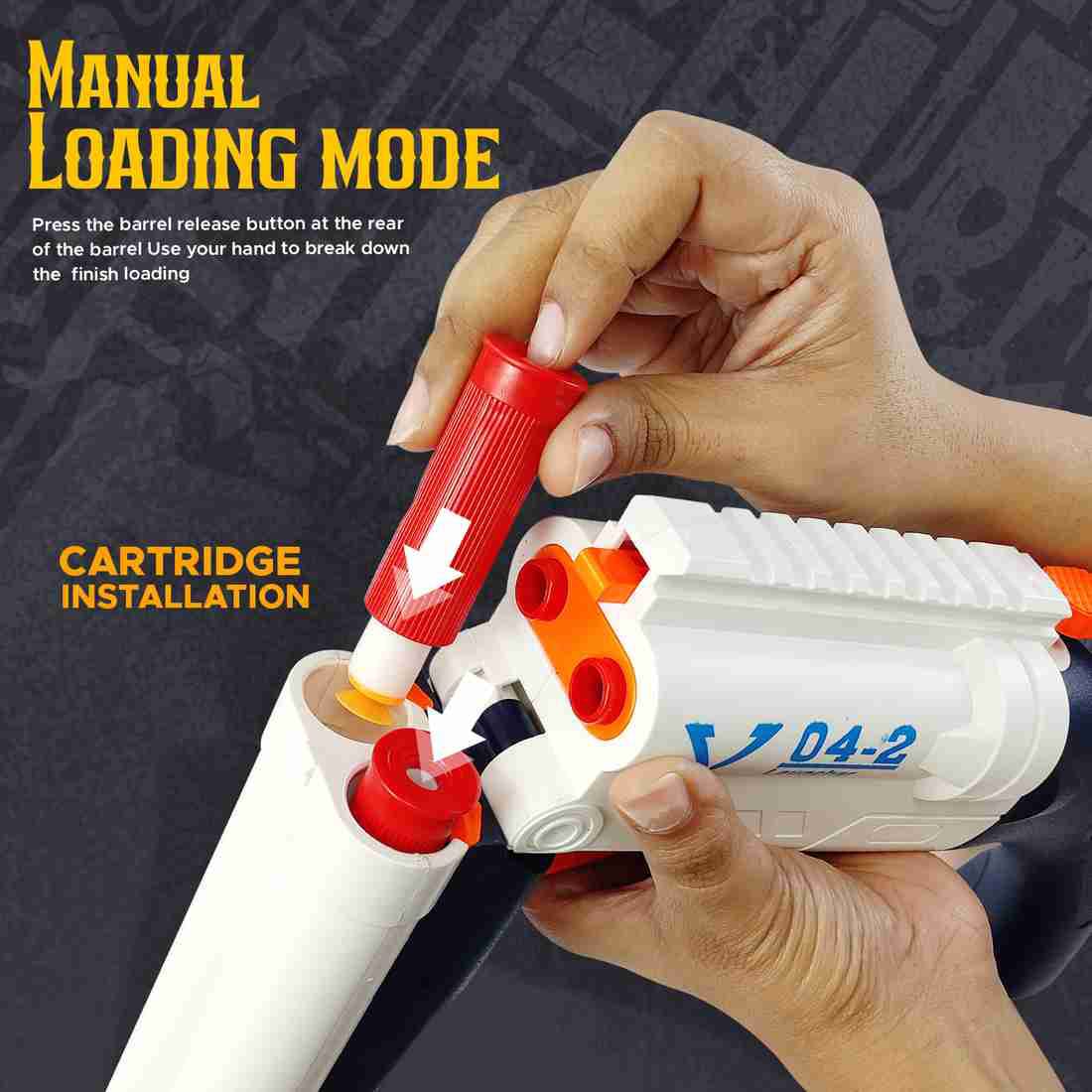 Soft Bullet Toy Gun - BSB-4417 | Double-Barreled Foam Blaster for Kids
