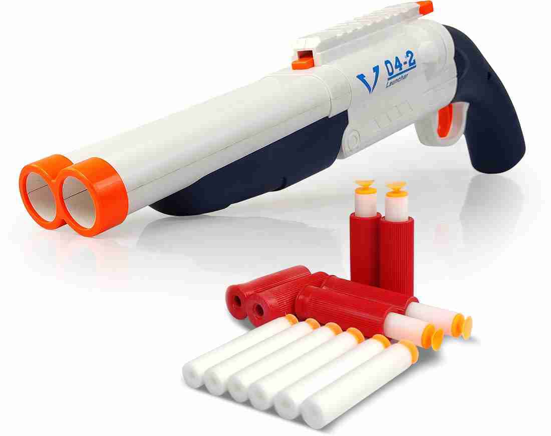 Soft Bullet Toy Gun - BSB-4417 | Double-Barreled Foam Blaster for Kids