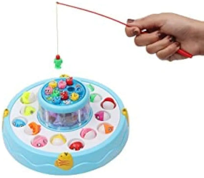 Fish Catching Game – Big Size with 26 Fishes | Rotating Fish Pond with Magnetic Hooks | Musical & Light-Up Fun