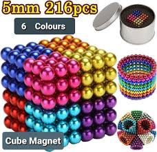 Multicolor Magnetic Balls for Kids – 216 Pcs | Educational STEM Toy | Creativity & Problem-Solving Game – Multiple Hub